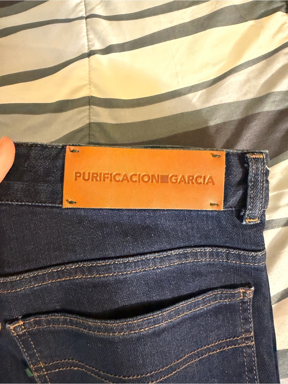 PURIFICACION GARCIA Slim Men's Dark Blue Jeans